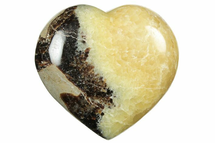 Polished Septarian Heart - Madagascar #205171
